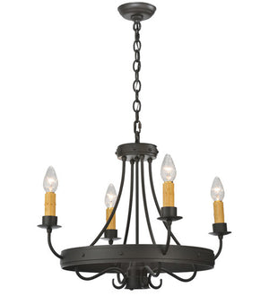 2nd Avenue - 834-4 - Five Light Chandelier - Franciscan - Wrought Iron