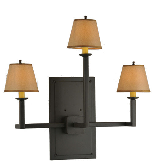 2nd Avenue - 200401-4 - Three Light Wall Sconce - Brach Ring - Timeless Bronze