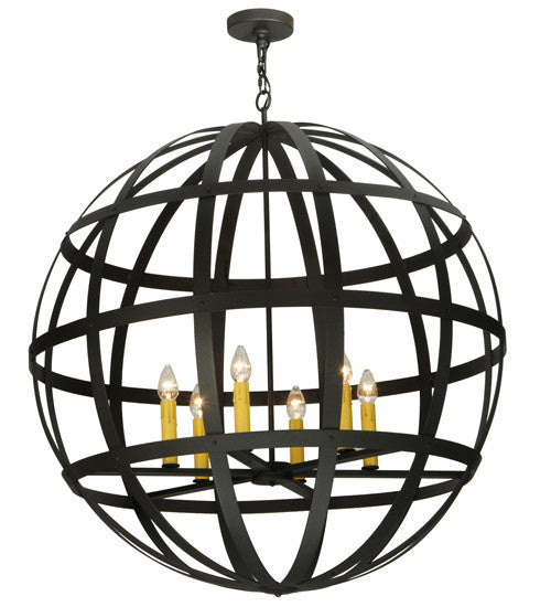 2nd Avenue - 200606-1 - Six Light Pendant - Atlas - Wrought Iron