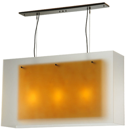 2nd Avenue - 5633-18.MED - Three Light Pendant - Quadrato - Timeless Bronze