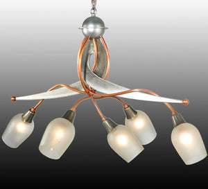 2nd Avenue - 200270-2.MOD - Five Light Chandelier - Ballerina - Copper And Steel Clear Coated