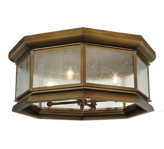 2nd Avenue - 61532-1 - Four Light Flush Mount - Manchester - Brass