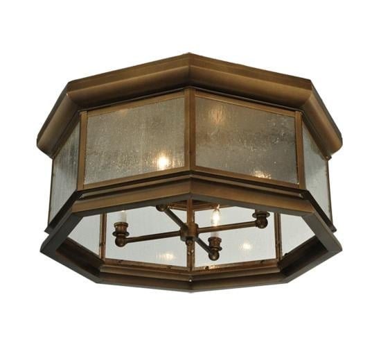 2nd Avenue - 61532-1 - Four Light Flush Mount - Manchester - Brass