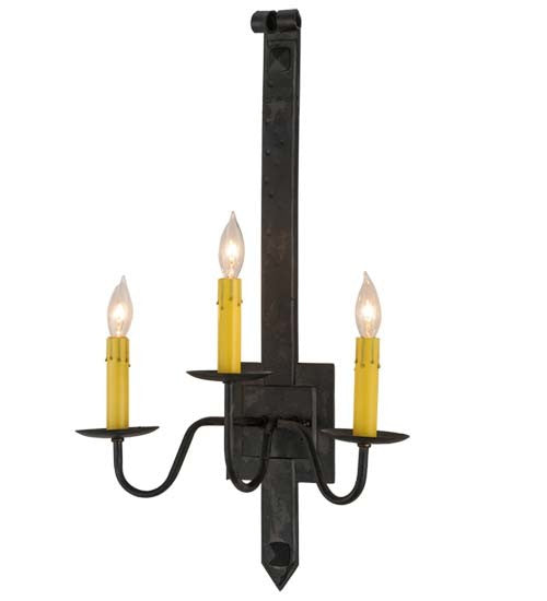 2nd Avenue - 61703-3 - Three Light Wall Sconce - Primitive - Costello Black