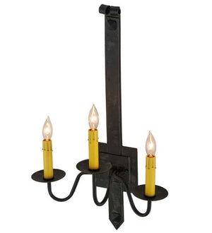 2nd Avenue - 61703-3 - Three Light Wall Sconce - Primitive - Costello Black