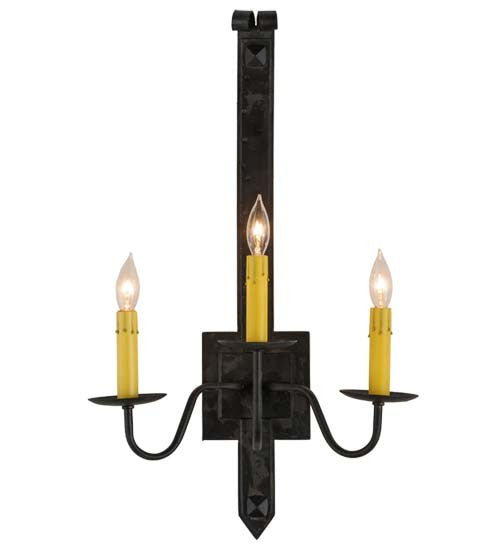 2nd Avenue - 61703-3 - Three Light Wall Sconce - Primitive - Costello Black