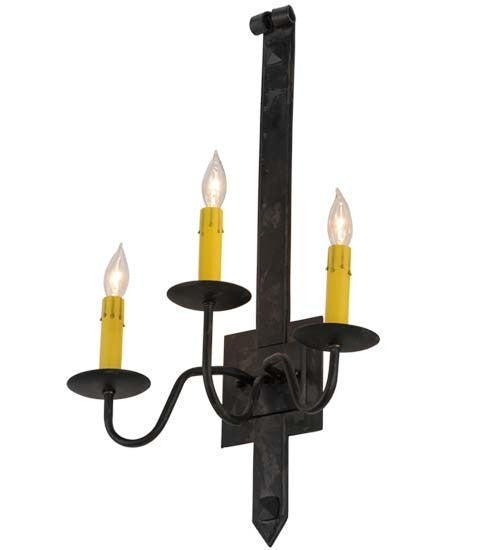 2nd Avenue - 61703-3 - Three Light Wall Sconce - Primitive - Costello Black