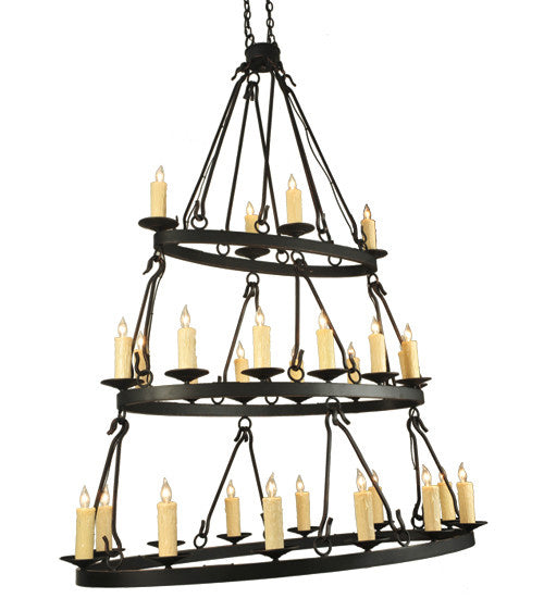 2nd Avenue - 200003-7 - 28 Light Chandelier - Kenosha - Solar Black With Copper Highlights