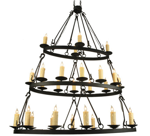 2nd Avenue - 200003-7 - 28 Light Chandelier - Kenosha - Solar Black With Copper Highlights