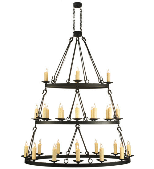 2nd Avenue - 200003-7 - 28 Light Chandelier - Kenosha - Solar Black With Copper Highlights