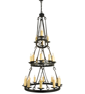 2nd Avenue - 200003-7 - 28 Light Chandelier - Kenosha - Solar Black With Copper Highlights