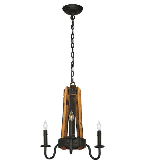 2nd Avenue - 202042-3 - Three Light Chandelier - Barrel Stave - Coffee Bean