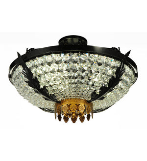 2nd Avenue - 212878-8 - Three Light Semi Flush Mount - Chrisanne - Glossy Black