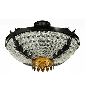 2nd Avenue - 212878-8 - Three Light Semi Flush Mount - Chrisanne - Glossy Black