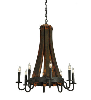 2nd Avenue - 202042-4 - Eight Light Chandelier - Barrel Stave - Coffee Bean