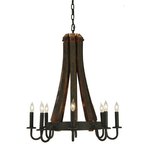 2nd Avenue - 202042-4 - Eight Light Chandelier - Barrel Stave - Coffee Bean