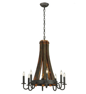 2nd Avenue - 202042-4 - Eight Light Chandelier - Barrel Stave - Coffee Bean