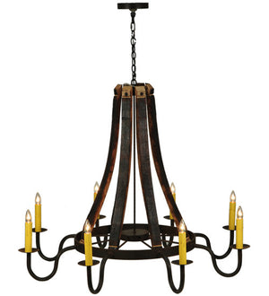 2nd Avenue - 1-0041151255-104 - Eight Light Chandelier - Barrel Stave - Costello Black