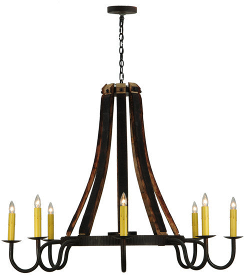 2nd Avenue - 1-0041151255-104 - Eight Light Chandelier - Barrel Stave - Costello Black