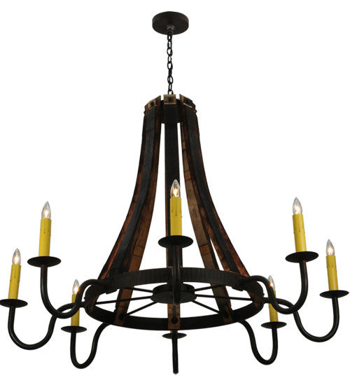 2nd Avenue - 1-0041151255-104 - Eight Light Chandelier - Barrel Stave - Costello Black