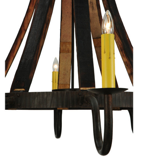 2nd Avenue - 1-0041151255-104 - Eight Light Chandelier - Barrel Stave - Costello Black