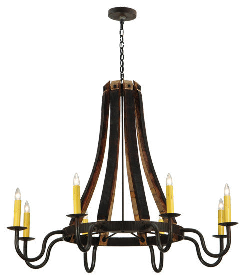 2nd Avenue - 1-0041151255-104 - Eight Light Chandelier - Barrel Stave - Costello Black