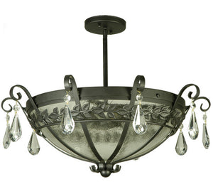 2nd Avenue - 87602.24.SF.X - Three Light Semi Flush Mount - Florentine - Blackwash