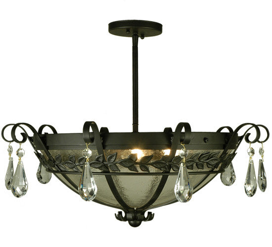 2nd Avenue - 87602.24.SF.X - Three Light Semi Flush Mount - Florentine - Blackwash