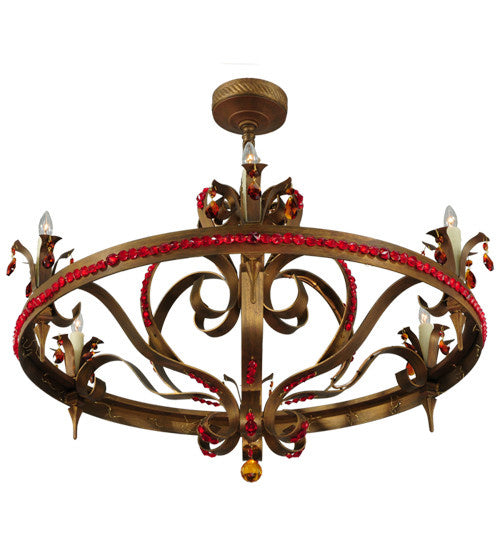 2nd Avenue - 210717-13.X - Six Light Chandelier - Grosetto - Cortez Gold