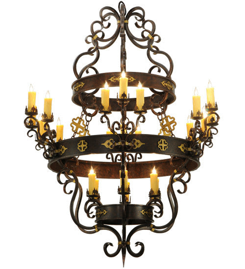 2nd Avenue - 01.0989.60.75H - 24 Light Chandelier - Santino - Gilded Tobacco