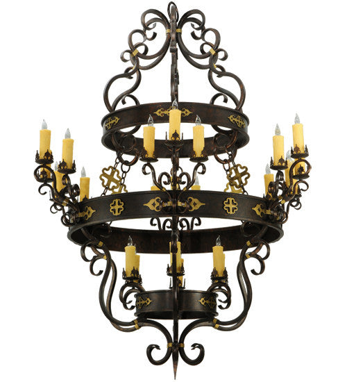 2nd Avenue - 01.0989.60.75H - 24 Light Chandelier - Santino - Gilded Tobacco