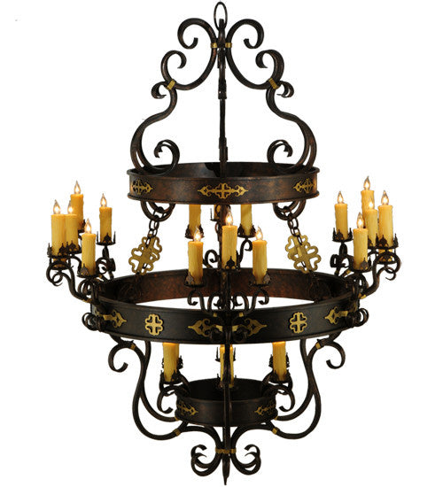 2nd Avenue - 01.0989.60.75H - 24 Light Chandelier - Santino - Gilded Tobacco