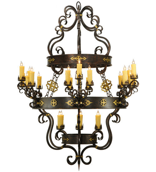 2nd Avenue - 01.0989.60.75H - 24 Light Chandelier - Santino - Gilded Tobacco