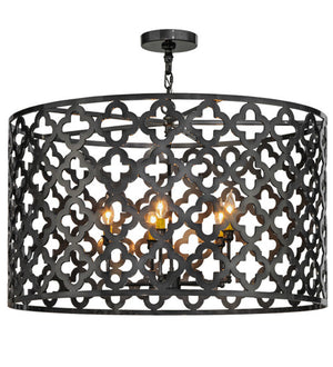 2nd Avenue - 202247-7 - Five Light Pendant - Clover - Black Chrome