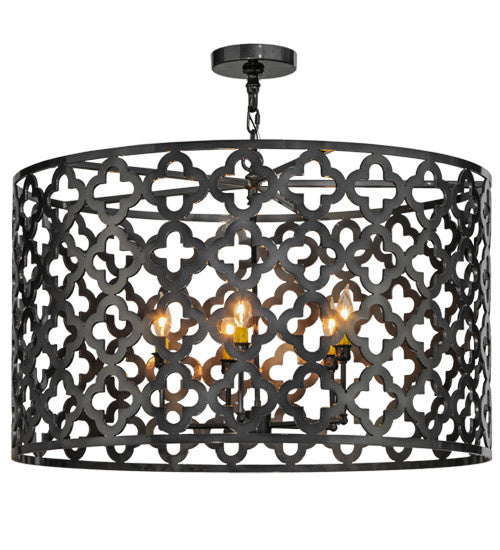 2nd Avenue - 202247-7 - Five Light Pendant - Clover - Black Chrome