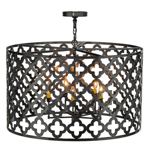 2nd Avenue - 202247-7 - Five Light Pendant - Clover - Black Chrome