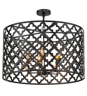 2nd Avenue - 202247-7 - Five Light Pendant - Clover - Black Chrome