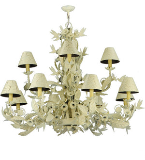 2nd Avenue - 87756.48 - 12 Light Chandelier - Le Printemps - Custom White Crackle