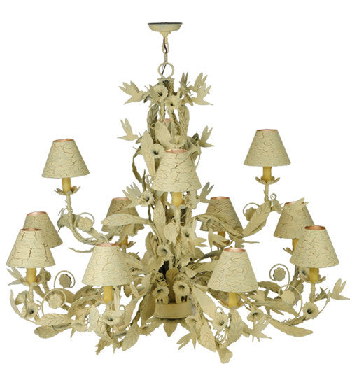 2nd Avenue - 87756.48 - 12 Light Chandelier - Le Printemps - Custom White Crackle