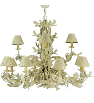 2nd Avenue - 87756.48 - 12 Light Chandelier - Le Printemps - Custom White Crackle