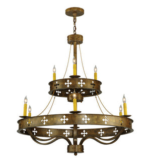 2nd Avenue - 202258-11 - Nine Light Chandelier - Byzantine - Brushed Gold