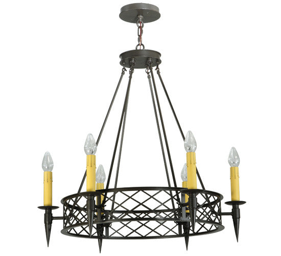 2nd Avenue - 1-0502184137-47 - Six Light Chandelier - Topridge - Timeless Bronze