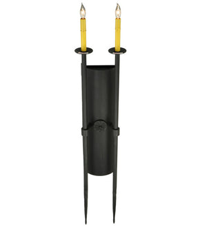 2nd Avenue - 13602-2.48H - Two Light Wall Sconce - Warwick - Costello Black Hand Rubbed Iron