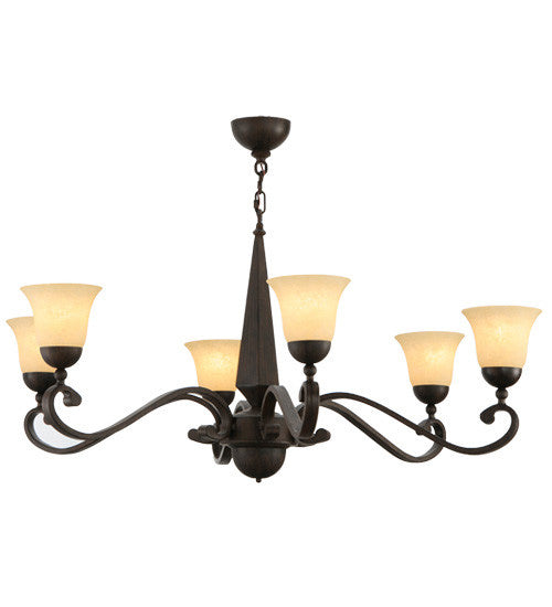 2nd Avenue - 202413-1 - Six Light Chandelier - Muirfield - Classic Rust