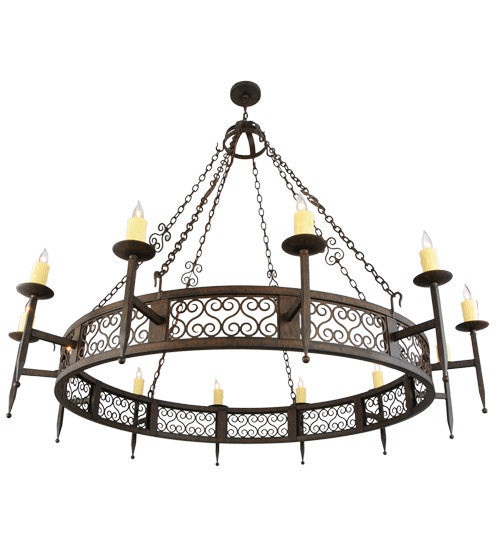 2nd Avenue - 05.0747.72.1TR - 12 Light Chandelier - Toscano - Classic Rust