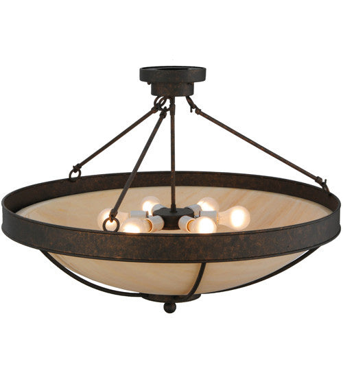 2nd Avenue - 201758-2 - Five Light Semi Flush Mount - Alysiales - Copper Rust