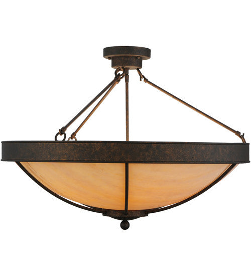 2nd Avenue - 201758-2 - Five Light Semi Flush Mount - Alysiales - Copper Rust