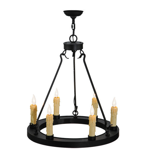 2nd Avenue - 213432-4 - Six Light Chandelier - Deina - Blackwash