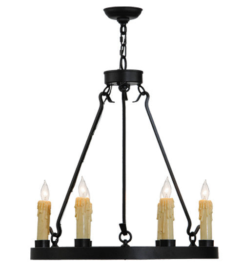 2nd Avenue - 213432-4 - Six Light Chandelier - Deina - Blackwash