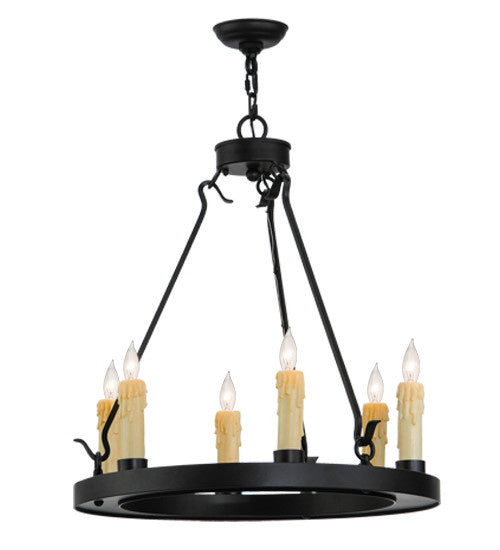 2nd Avenue - 213432-4 - Six Light Chandelier - Deina - Blackwash